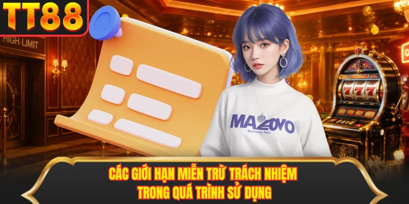 Các giới hạn miễn trừ trách nhiệm trong quá trình sử dụng
